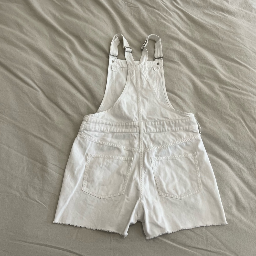 Madewell White Overall Shorts Size Small